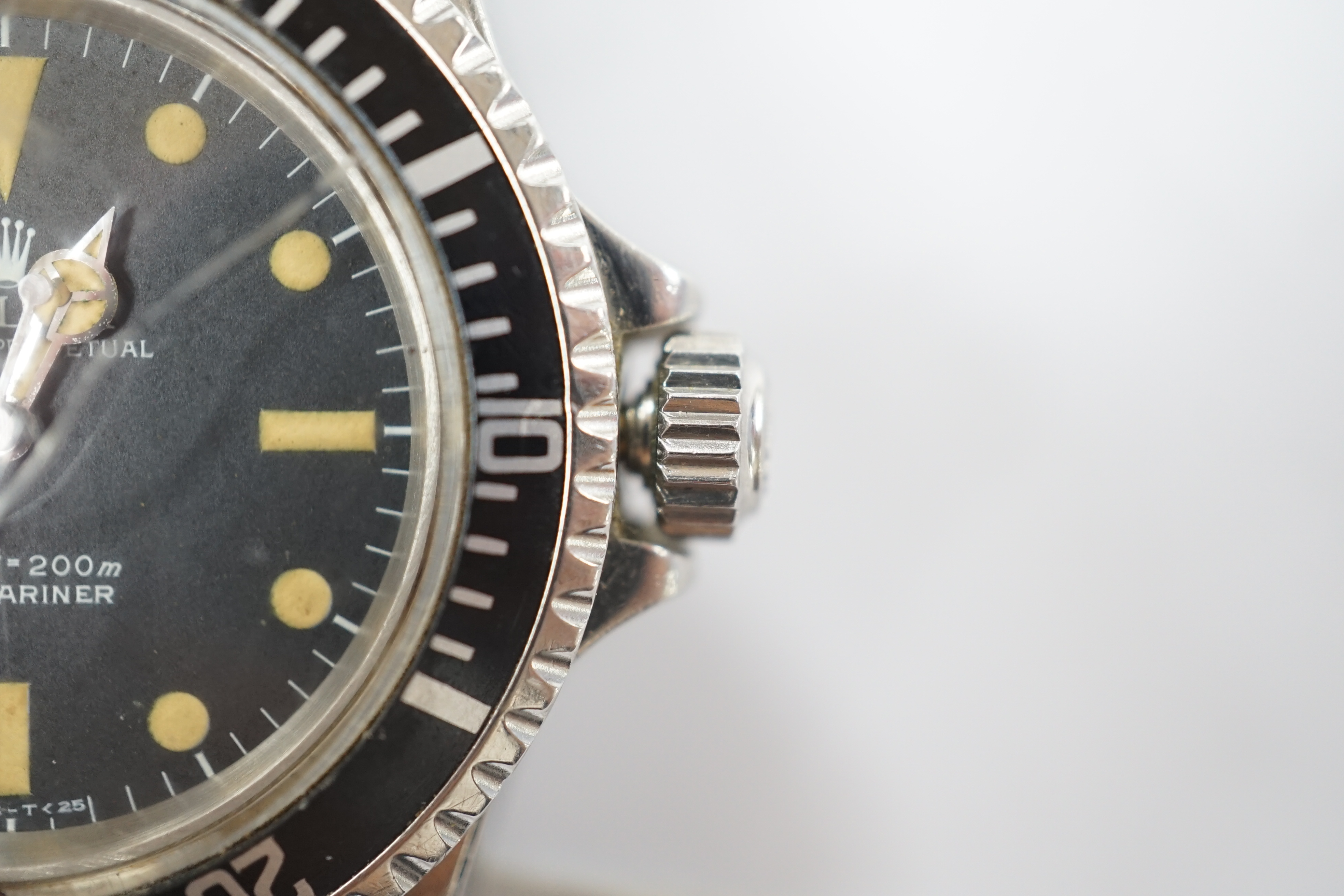 A gentleman's early 1970's stainless steel Rolex Oyster Perpetual Submariner wrist watch